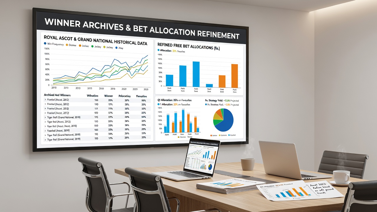 Data visualization linking Grand National winner trends to tennis and football betting market adjustments